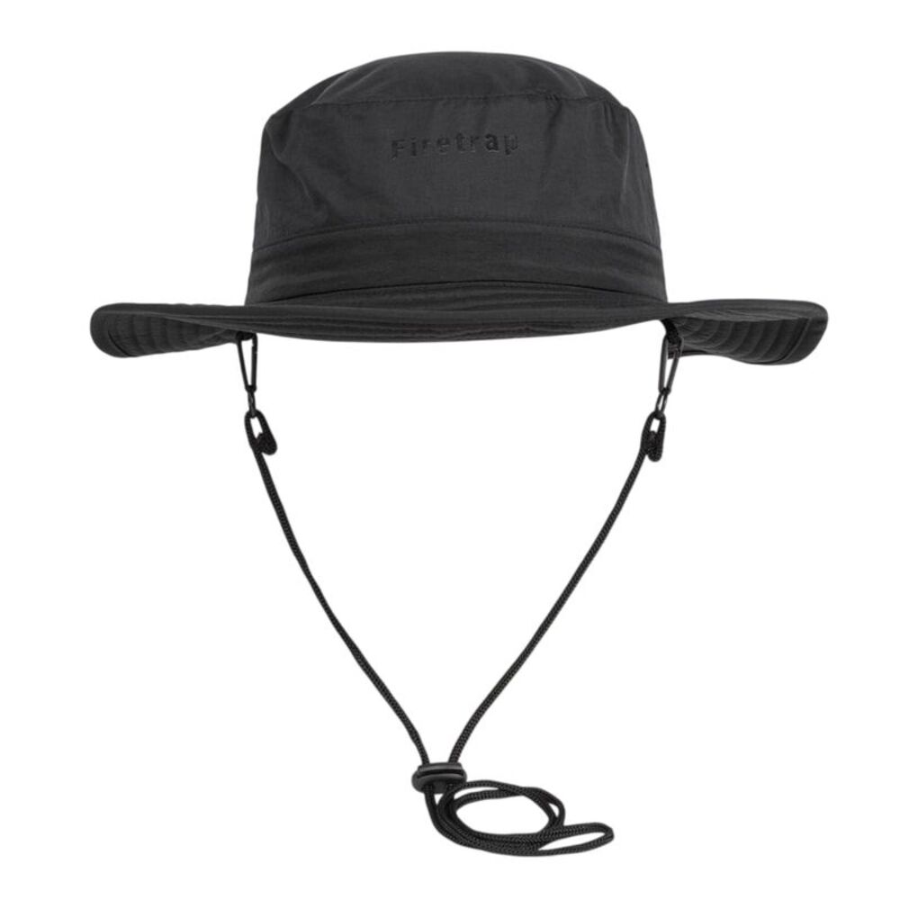 Firetrap Unisex Adult Nylon Bucket Hat / Black